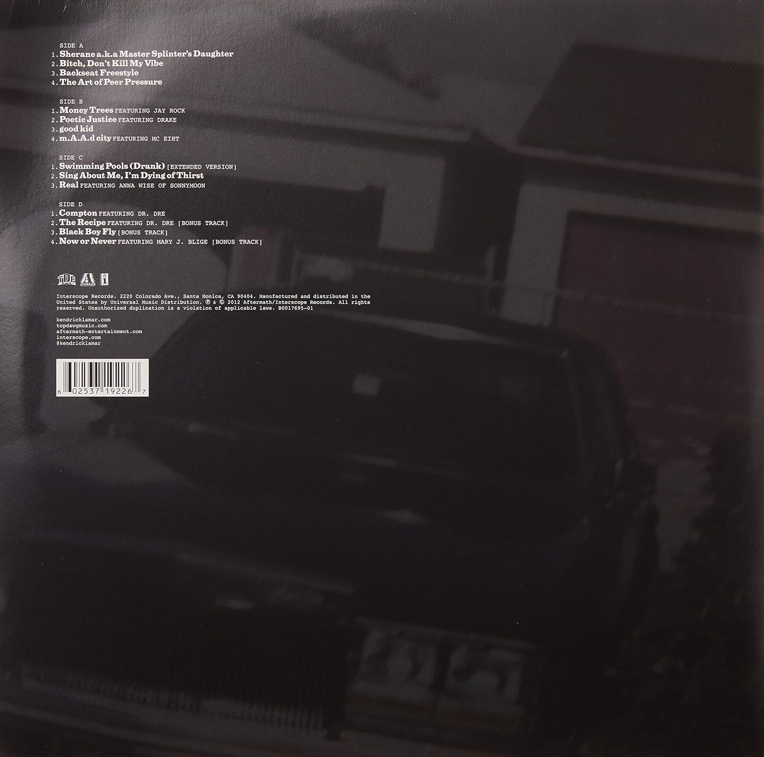 Good Kid, M.A.A.D City: a Short Film - Kendrick Lamar - Vinyl