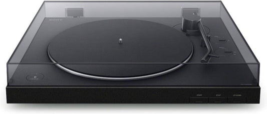 PS-LX310BT Belt Drive Turntable: Fully Automatic Wireless Vinyl Record Player with Bluetooth and USB Output Black