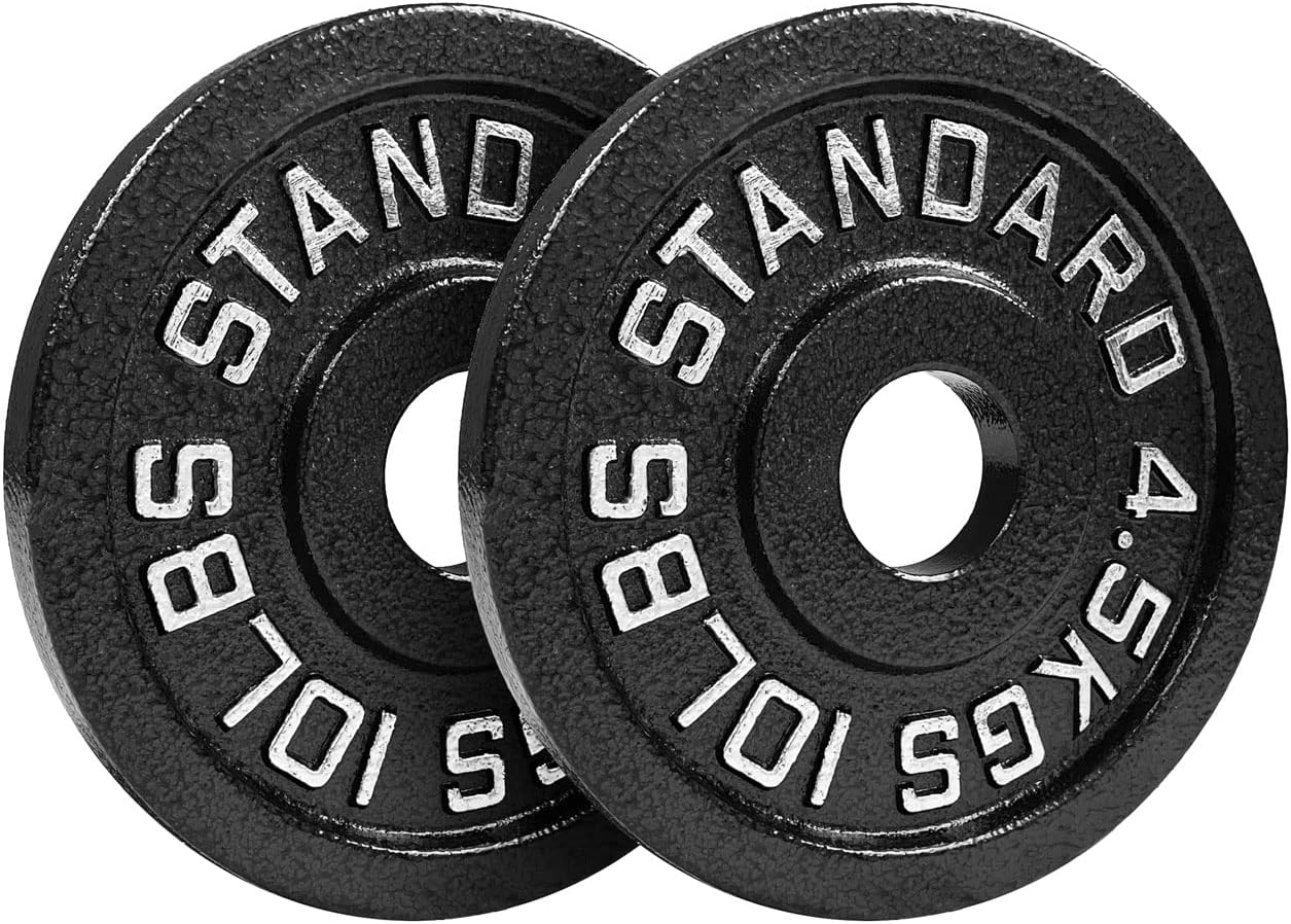 Steel Weight Plates 85LB Set - Olympic 2 Inch Center Premium Coating 2X 25Lb, 10Lb, 5Lb, and 2.5Lb for Olympic Weight Lifting Barbells
