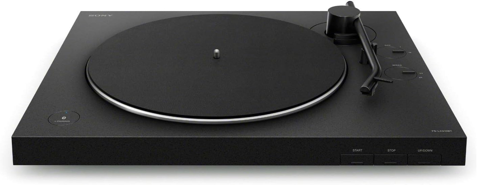 PS-LX310BT Belt Drive Turntable: Fully Automatic Wireless Vinyl Record Player with Bluetooth and USB Output Black