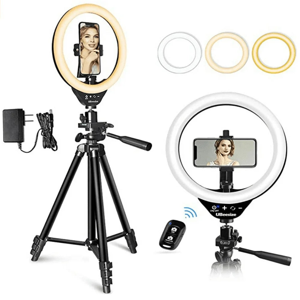 10" LED Ring Light with Stand and Phone Holder