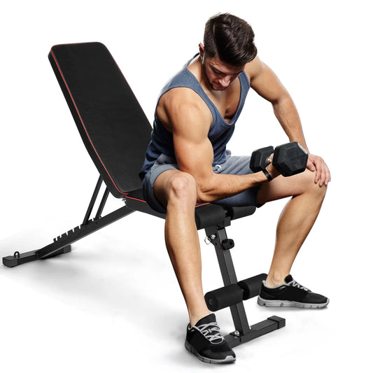 Adjustable Weight Bench for Full Body Workouts Exercise Training